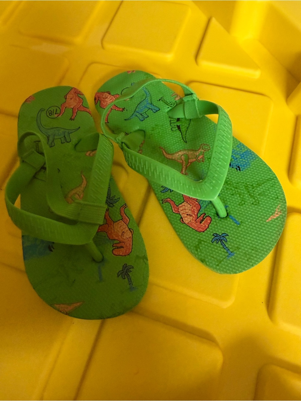 Kids Green Dinosaur Print Sandals with Secure Straps